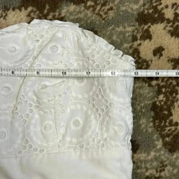 Lilly Pulitzer Womens White Eyelet Cotton Betsey Strapless Dress Sz 2 - Picture 6 of 8